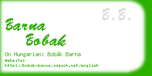 barna bobak business card